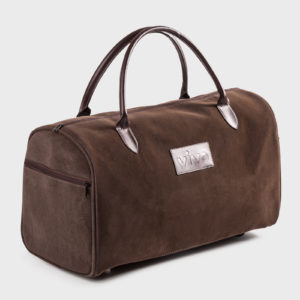 Bolsa de viagem em couro nobuck