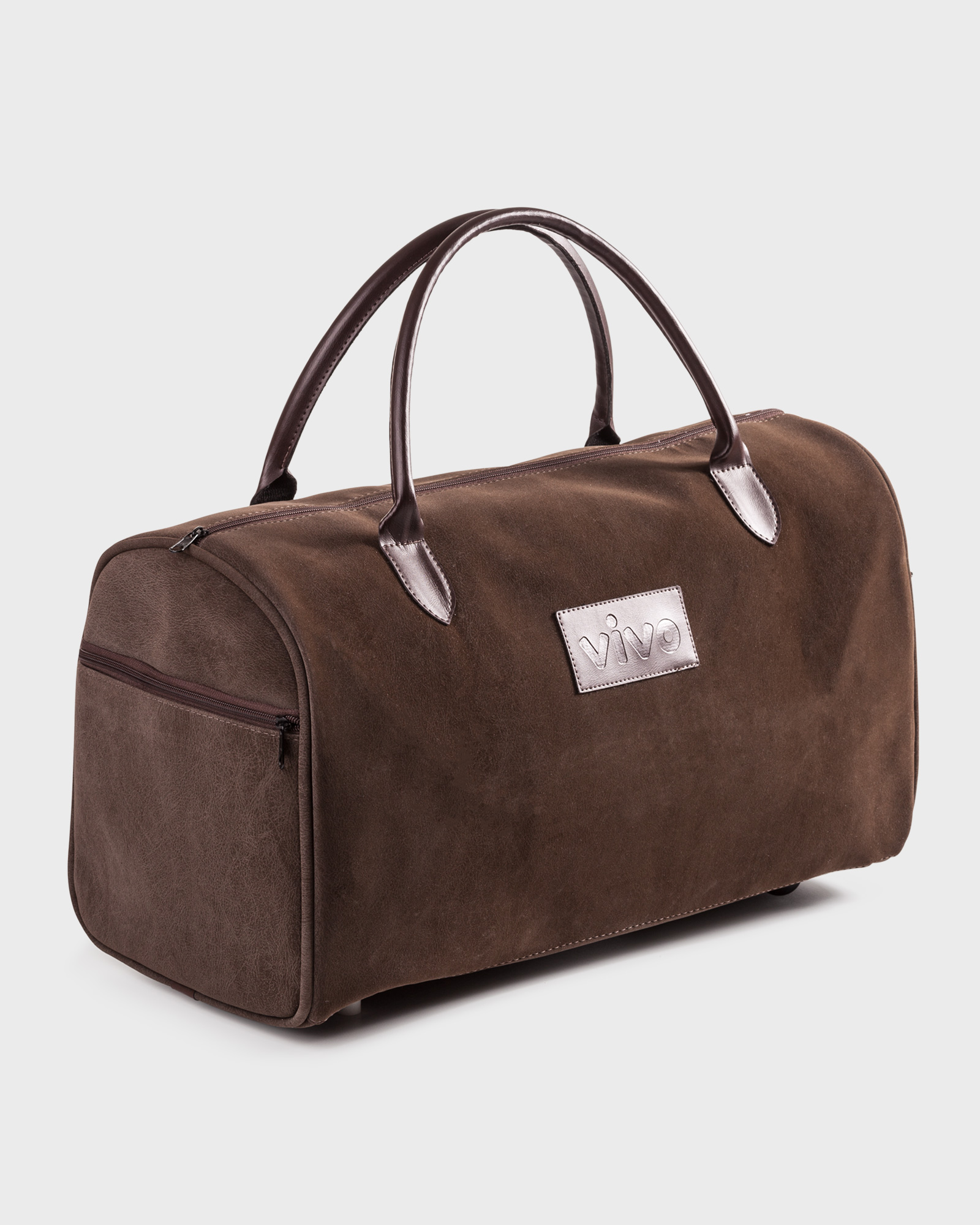 Bolsa de viagem em couro nobuck