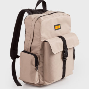 Mochila de algodão para notebook com bolsos frontais