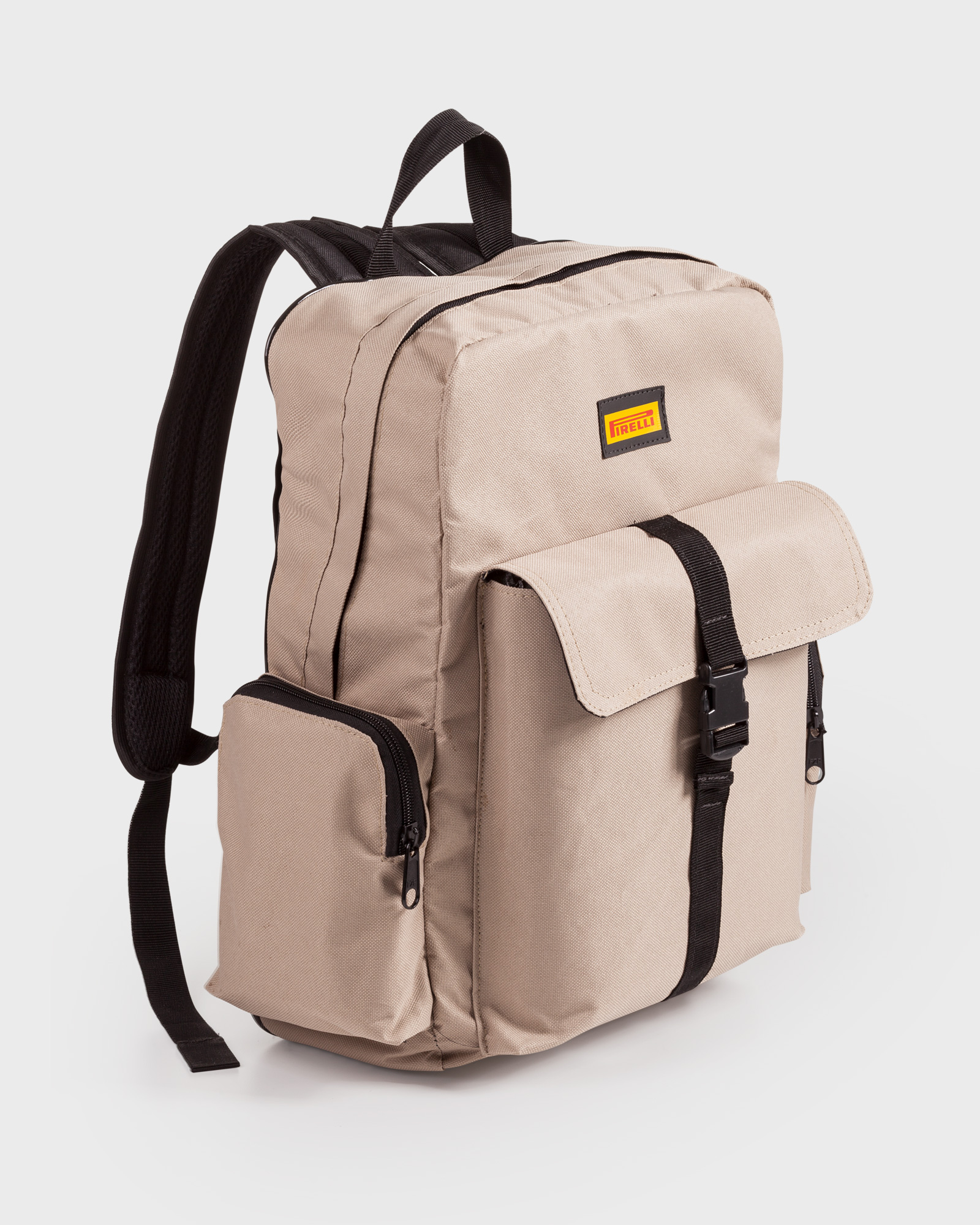 Mochila de algodão para notebook com bolsos frontais