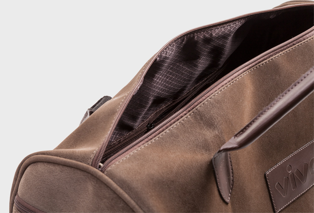 Bolsa de viagem em couro nobuck - Imagem 2