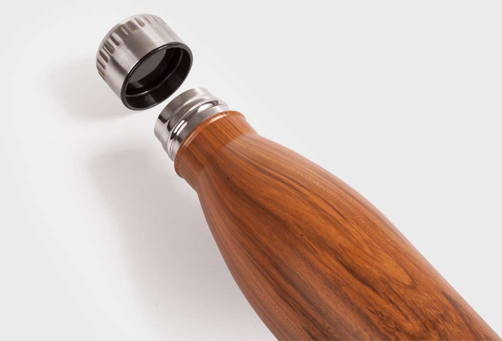 Garrafa aço inox 750 ml madeirada - Imagem 2